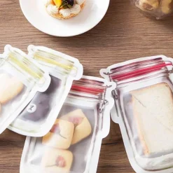 The Culinary Kit Küche & Esszimmer-Umweltfreundliche, wiederverwendbare Zip-Lock-Beutel – Nachhaltige Lösungen zur Lebensmittelaufbewahrung