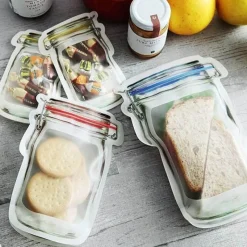 The Culinary Kit Küche & Esszimmer-Umweltfreundliche, wiederverwendbare Zip-Lock-Beutel – Nachhaltige Lösungen zur Lebensmittelaufbewahrung