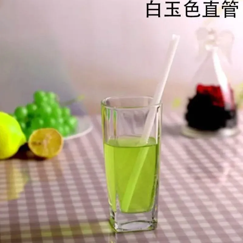 Tom Küche & Esszimmer-Umweltfreundlicher, wiederverwendbarer Trinkhalm aus Glas – farbenfrohes Bar-Accessoire