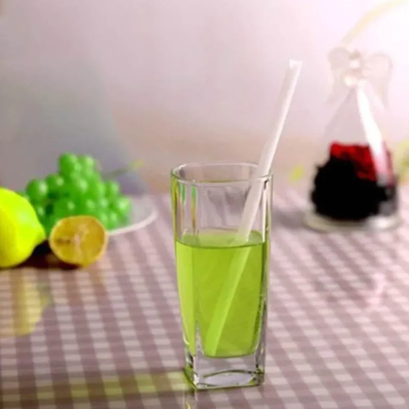 Tom Küche & Esszimmer-Umweltfreundlicher, wiederverwendbarer Trinkhalm aus Glas – farbenfrohes Bar-Accessoire