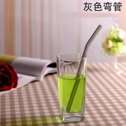 Tom Küche & Esszimmer-Umweltfreundlicher, wiederverwendbarer Trinkhalm aus Glas – farbenfrohes Bar-Accessoire