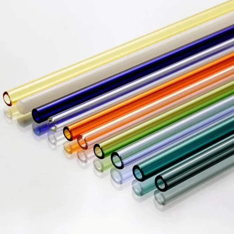 Tom Küche & Esszimmer-Umweltfreundlicher, wiederverwendbarer Trinkhalm aus Glas – farbenfrohes Bar-Accessoire