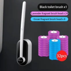 The Blissful Bath Badezimmer-Umweltfreundliches Einweg-Toilettenbürstenset – Nachhaltiges Reinigungswerkzeug