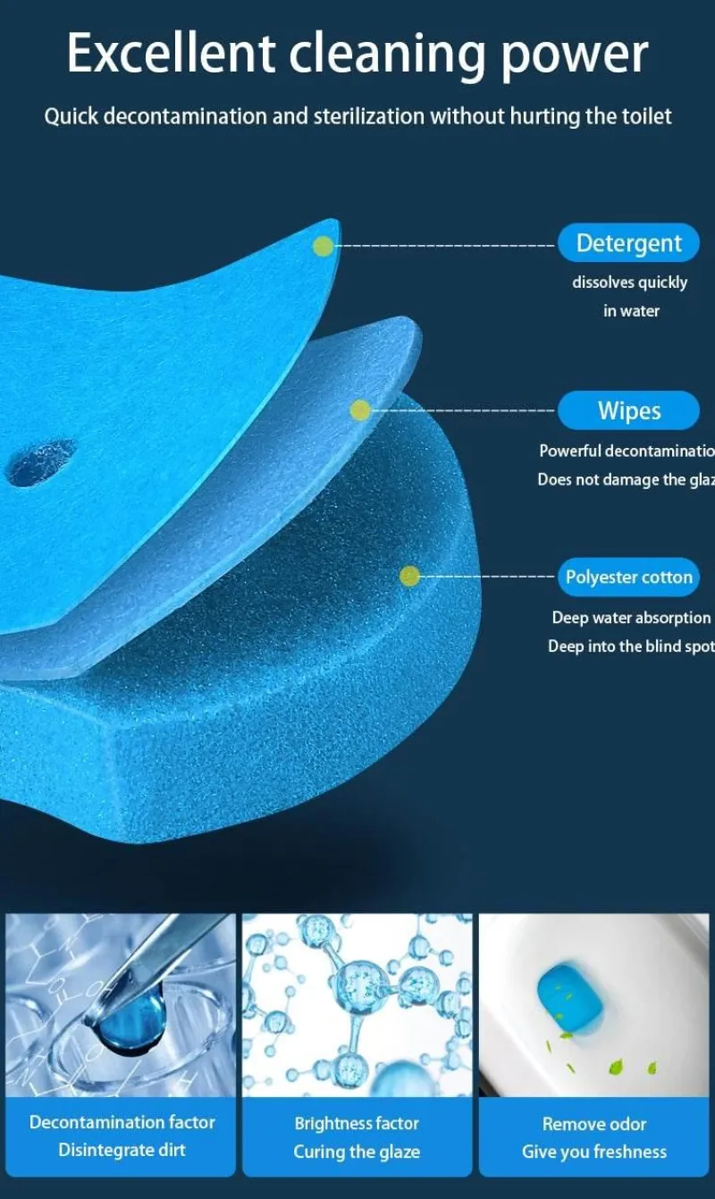 The Blissful Bath Badezimmer-Umweltfreundliches Einweg-Toilettenbürstenset – Nachhaltiges Reinigungswerkzeug