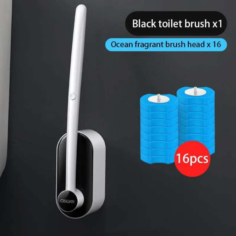 The Blissful Bath Badezimmer-Umweltfreundliches Einweg-Toilettenbürstenset – Nachhaltiges Reinigungswerkzeug