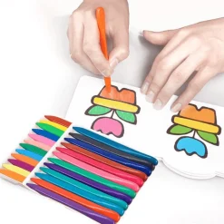 The Decor Haven Babyspielzeug-Ungiftige farbige Zeichenstifte – Sicheres Kunstzubehör für Kinder