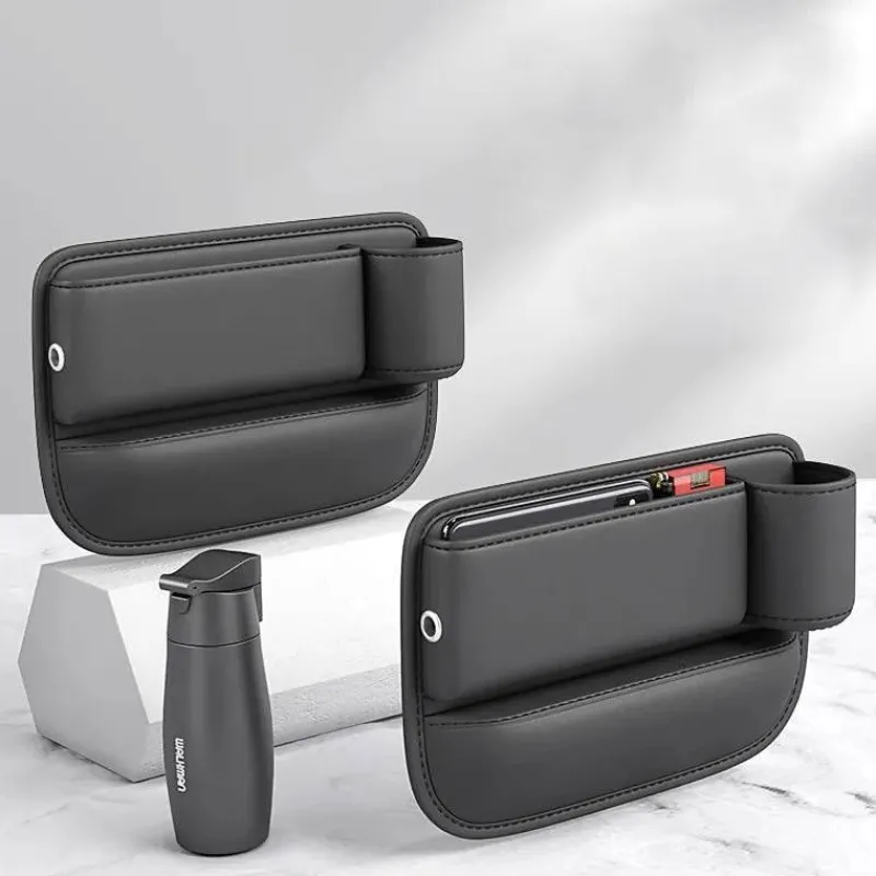 Wild u0026 Free Gear Autozubehör|Automobilindustrie-Universal-Getränkehalter-Auto-Organizer – Aufbewahrungslösung aus Leder für die Sitzlücke