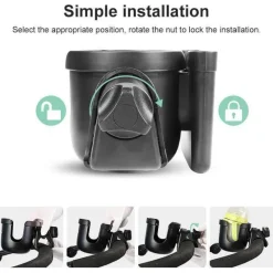 Kinder The Decor Haven Kinderwagen & Zubehör-Universal-Telefonhalter für Kinderwagenbecher – Zubehör für den Eltern-Organizer