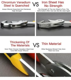 Cozy Living Autozubehör|Automobilindustrie-Universal-Verstellschlüssel – Selbstspannendes Griffwerkzeug