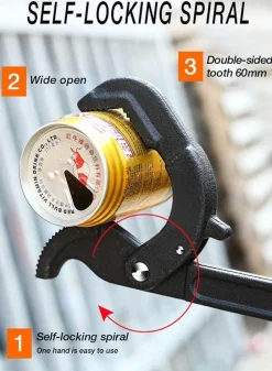 Cozy Living Autozubehör|Automobilindustrie-Universal-Verstellschlüssel – Selbstspannendes Griffwerkzeug