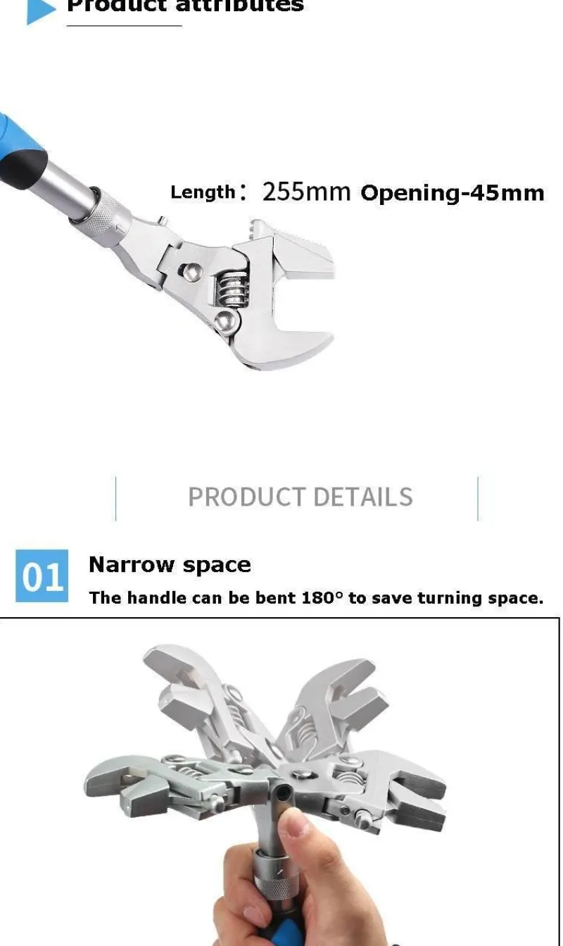 The Outdoor Vault Outdoor-Artikel|Heimwerkzeuge-Universal-Verstellschlüssel – Multifunktionswerkzeug für Haus und Auto