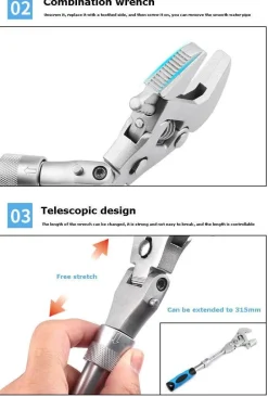 The Outdoor Vault Outdoor-Artikel|Heimwerkzeuge-Universal-Verstellschlüssel – Multifunktionswerkzeug für Haus und Auto