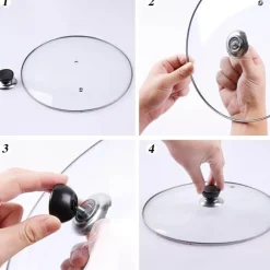 The Culinary Kit Küche & Esszimmer-Universell verstellbares Topfdeckel-Set – Vielseitige Kochgeschirrdeckel