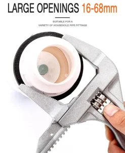 Roam Ready Outdoor-Artikel|Heimwerkzeuge-Universell verstellbares Aluminium-Schraubenschlüsselwerkzeug – Multifunktions-Steckschlüssel