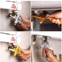 Roam Ready Outdoor-Artikel|Heimwerkzeuge-Universell verstellbares Aluminium-Schraubenschlüsselwerkzeug – Multifunktions-Steckschlüssel