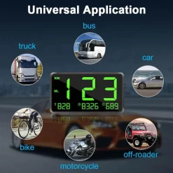Wild u0026 Free Gear Autozubehör|Automobilindustrie-Universeller GPS-Tachometer – Digitale Fahrzeuggeschwindigkeitsanzeige