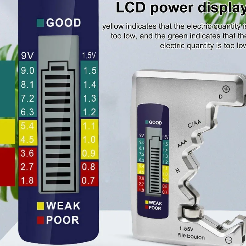Cozy Living Heimwerkzeuge-Universeller LCD-Batteriekapazitätstester - Spannungsmesser