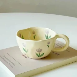 Tom Küche & Esszimmer-Unregelmäßiges Keramikbecher-Set im koreanischen Stil für Frühstückstee