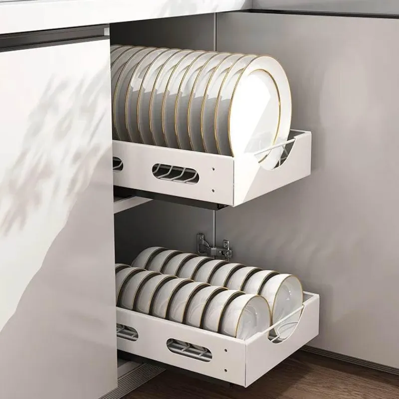 Space Savvy Küche & Esszimmer-Unterschrank-Geschirr-Organizer – Clevere Aufbewahrungslösung für die Küche