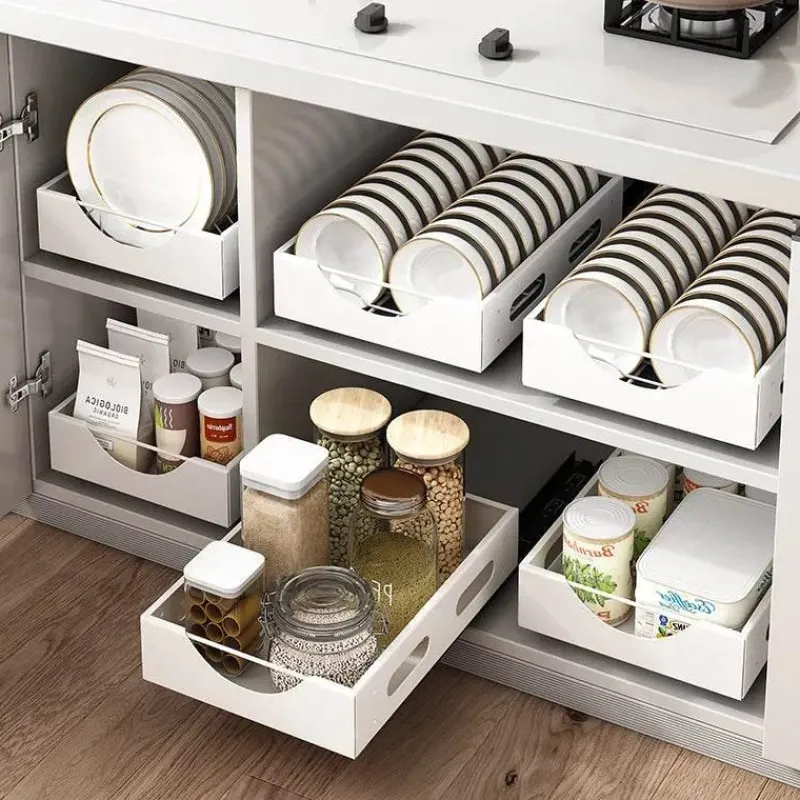 Space Savvy Küche & Esszimmer-Unterschrank-Geschirr-Organizer – Clevere Aufbewahrungslösung für die Küche