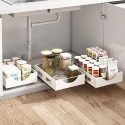 Space Savvy Küche & Esszimmer-Unterschrank-Geschirr-Organizer – Clevere Aufbewahrungslösung für die Küche