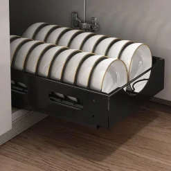 Space Savvy Küche & Esszimmer-Unterschrank-Geschirr-Organizer – Clevere Aufbewahrungslösung für die Küche