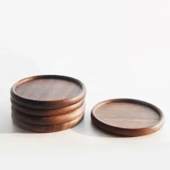 Tom Küche & Esszimmer-Untersetzer-Set aus Walnussholz – Untersetzer für Tee- und Kaffeetassen