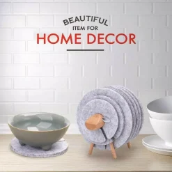 The Cozy Mug Küche & Esszimmer-Untersetzer-Set mit Schafmotiv – isolierte, rutschfeste Getränkeuntersetzer im Landhausstil