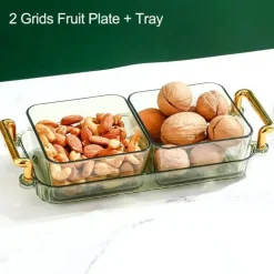 Tom Küche & Esszimmer-Unterteiltes Snacktablett - Servierplatte mit 6 Fächern für Obst und Nüsse