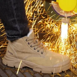 Herren Decor Herrenschuhe-Unverwüstliche Winterstiefel - Warme, rutschfeste Sicherheitsschuhe