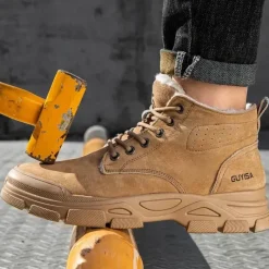Herren Decor Herrenschuhe-Unverwüstliche Winterstiefel - Warme, rutschfeste Sicherheitsschuhe