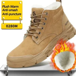 Herren Decor Herrenschuhe-Unverwüstliche Winterstiefel - Warme, rutschfeste Sicherheitsschuhe