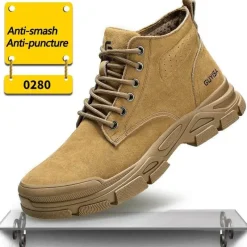 Herren Decor Herrenschuhe-Unverwüstliche Winterstiefel - Warme, rutschfeste Sicherheitsschuhe