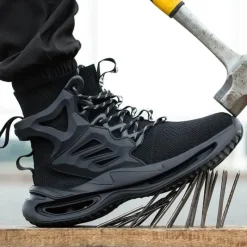 Herren Wilderness Haven Herrenschuhe|Camping-Werkzeuge-Unzerstörbare Sicherheitsschuhe – Anti-Smash-Schuhwerk für den Bau