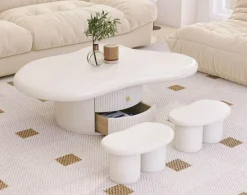 Cozy Living Möbel-Urban White Lounge Furniture Set - Comfort Hub Sofa Collection