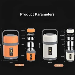 Space Savvy Küche & Esszimmer-USB-beheizte Lunchbox - Speisenwärmer aus Edelstahl