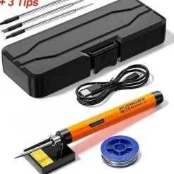 The Decor Haven Heimwerkzeuge-USB-Lötkolben-Kit – Tragbares DIY-Elektronikwerkzeug