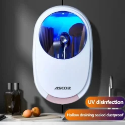 The Culinary Kit Küche & Esszimmer-UV-Desinfektions-Abtropfbox zur Wandmontage