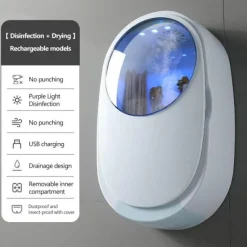 The Culinary Kit Küche & Esszimmer-UV-Desinfektions-Abtropfbox zur Wandmontage