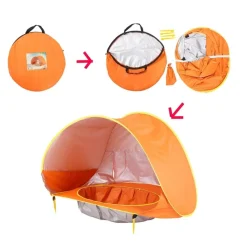 Kinder Wilderness Haven Kinderwagen & Zubehör|Outdoor-Artikel-UV-schützendes wasserdichtes Strandzelt für Kinder