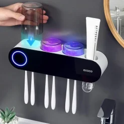 The Blissful Bath Badezimmer-UV-Zahnbürsten-Desinfektionsmittel - Badezimmer-Organizer-Halter