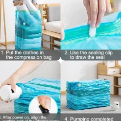 Comfort u0026 Style Gadgets Für Zuhause-Vakuum-Aufbewahrungsbeutel mit Pumpe – platzsparender Organizer