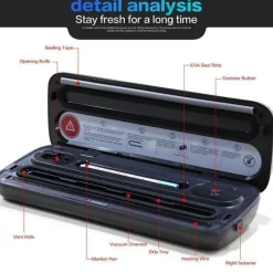 The Culinary Kit Küche & Esszimmer-Vakuumiergerät für Lebensmittel – Luftdichtes Verpackungssystem