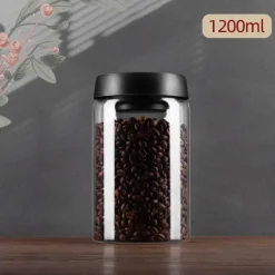 Tom Küche & Esszimmer-Vakuumversiegelter Kaffeebohnenbehälter aus Glas zur Frischhaltung in der Küche zu Hause