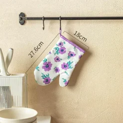 Decor Küche & Esszimmer-Verbrühungssichere Backhandschuhe mit Blumenmuster