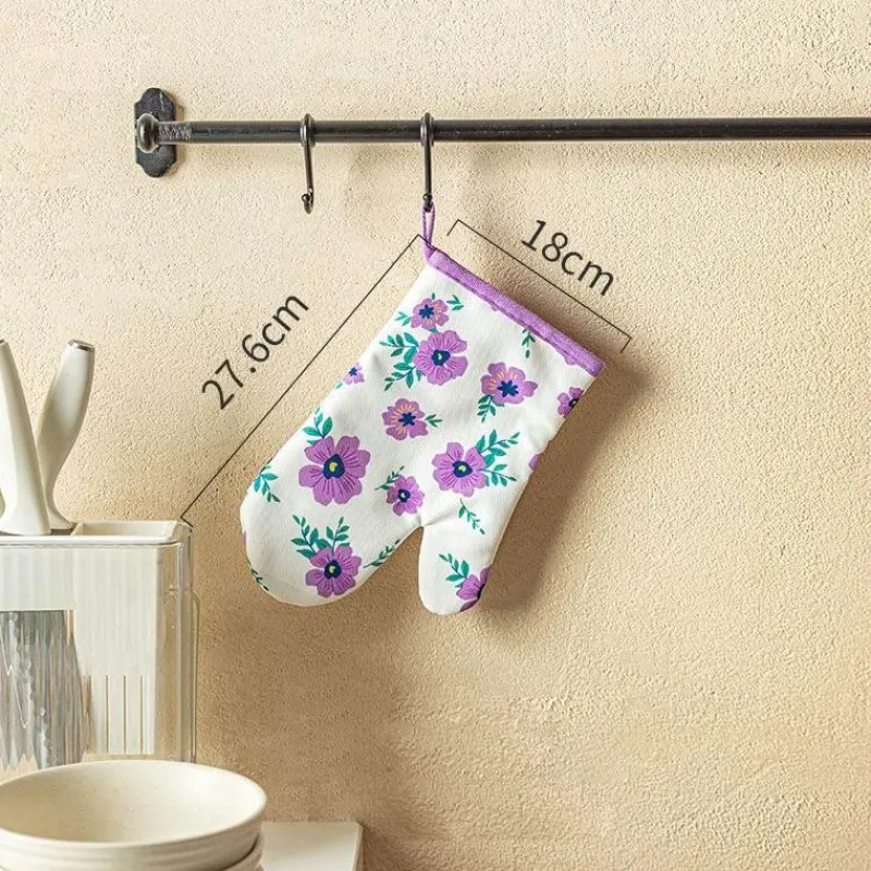 Decor Küche & Esszimmer-Verbrühungssichere Backhandschuhe mit Blumenmuster