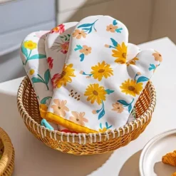 Decor Küche & Esszimmer-Verbrühungssichere Backhandschuhe mit Blumenmuster