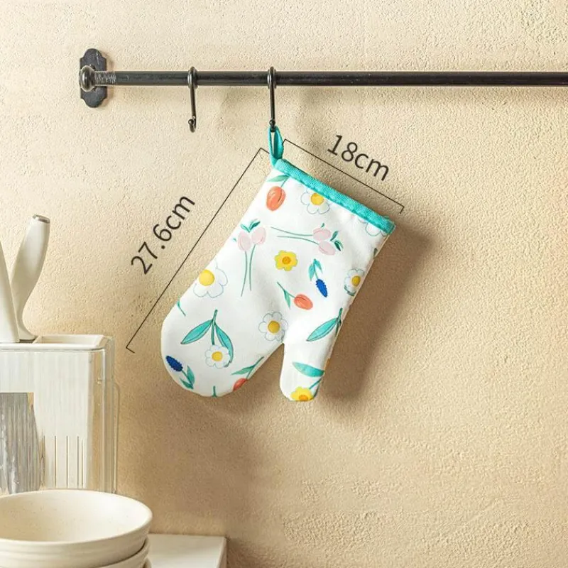 Decor Küche & Esszimmer-Verbrühungssichere Backhandschuhe mit Blumenmuster