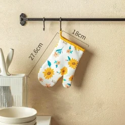 Decor Küche & Esszimmer-Verbrühungssichere Backhandschuhe mit Blumenmuster