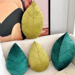 The Finishing Touch Wohndeko-Verdana Blatt Kissen - Dekoratives Naturkissen